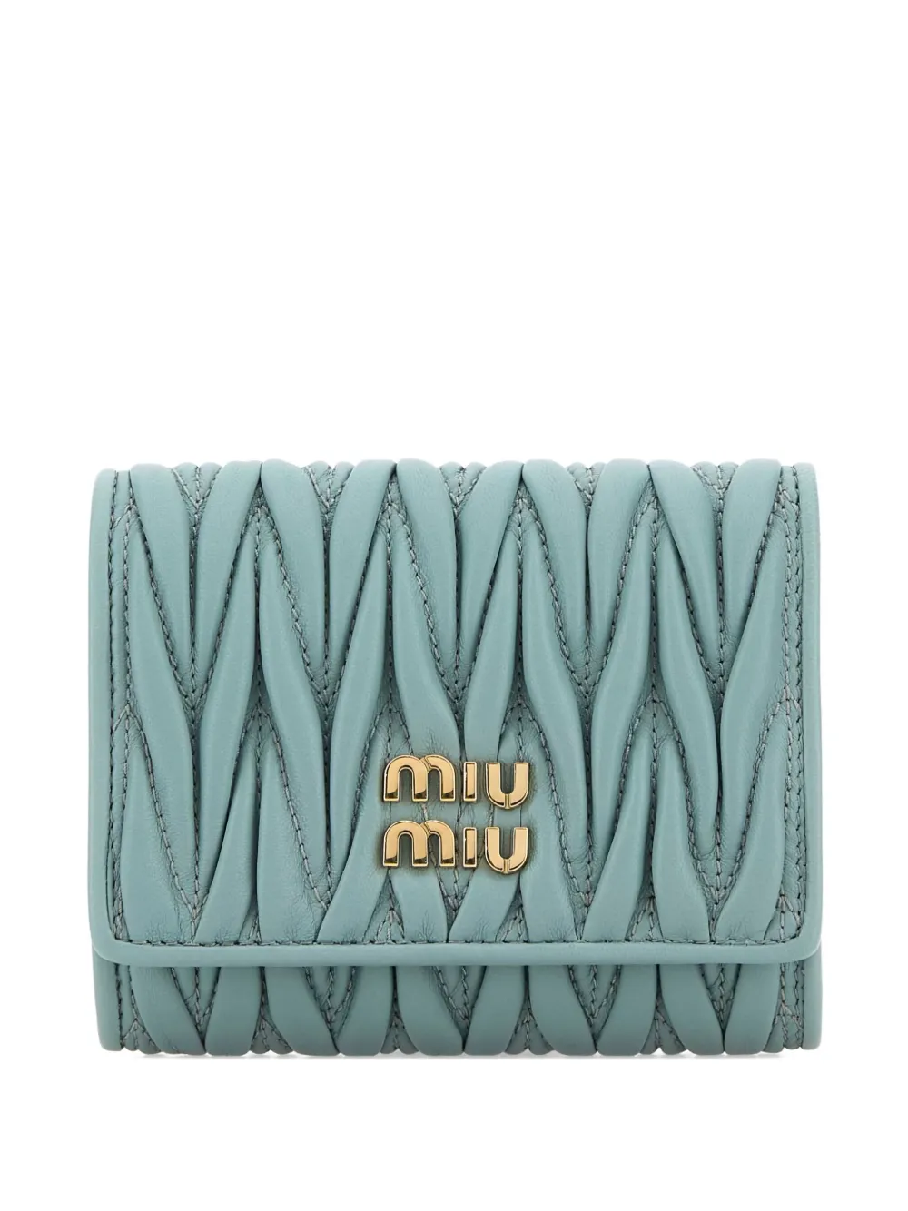 Miu Miu Portafoglio piccolo in pelle matelassé - Blu