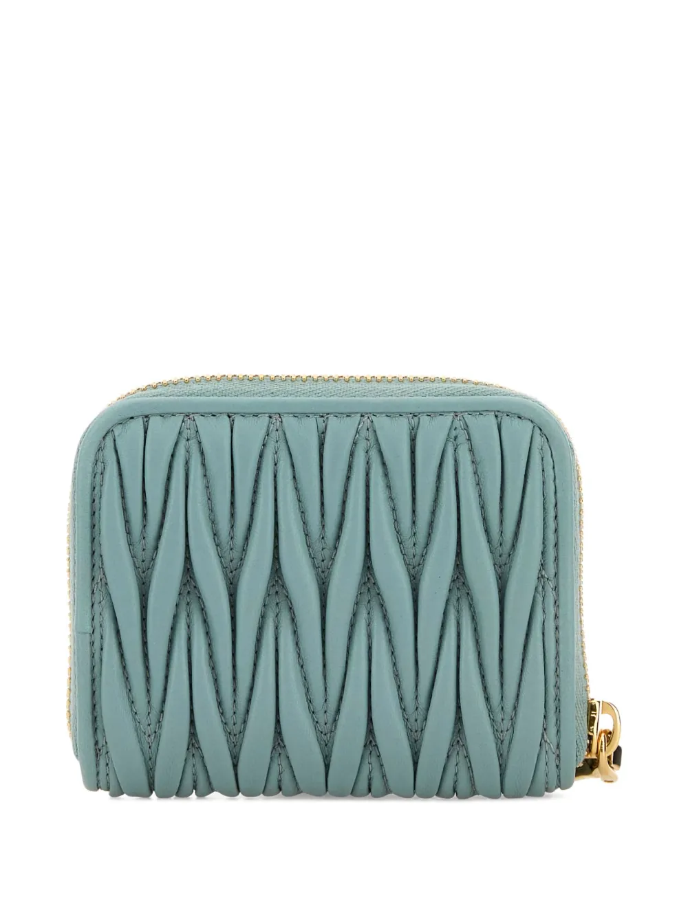 Miu Miu Matelassé leren portemonnee - Blauw