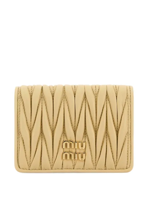 Miu Miu matelassé leather card holder