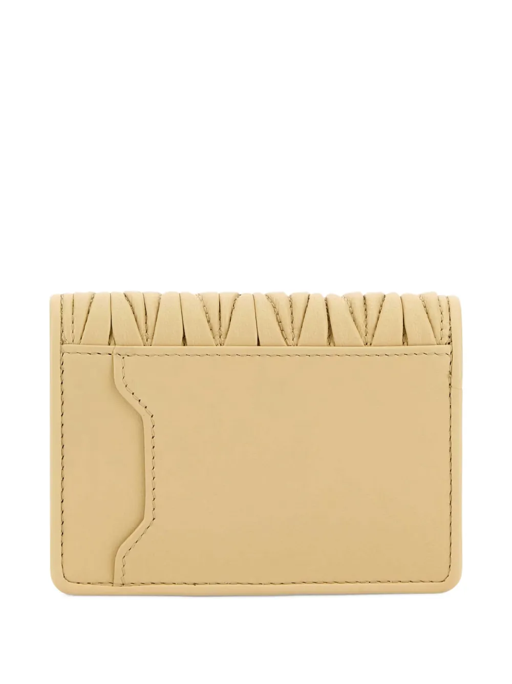 Miu Miu Leren pasjeshouder - Beige