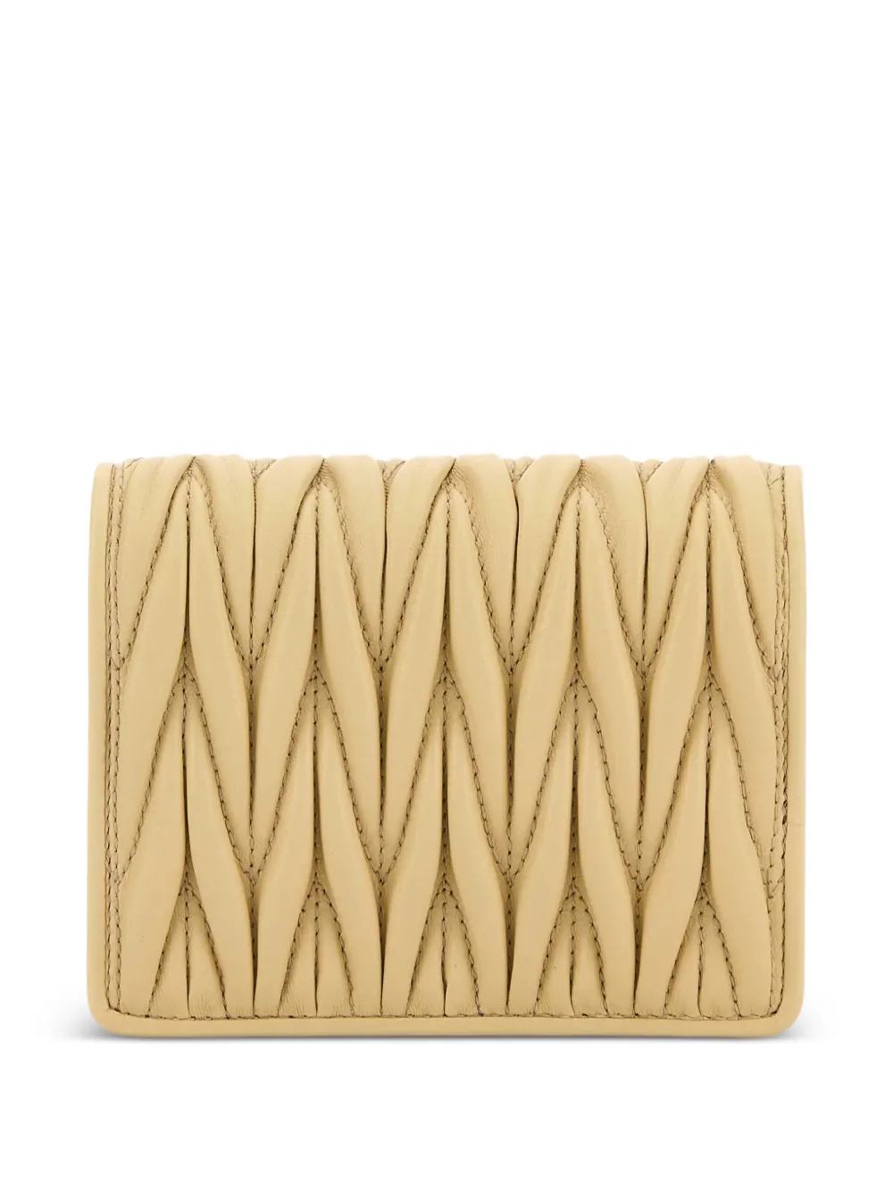 Miu Miu Cassandre kleine leren portemonnee - Beige