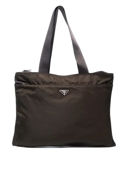 Prada Pre-Owned 2000s triangle-logo tote bag