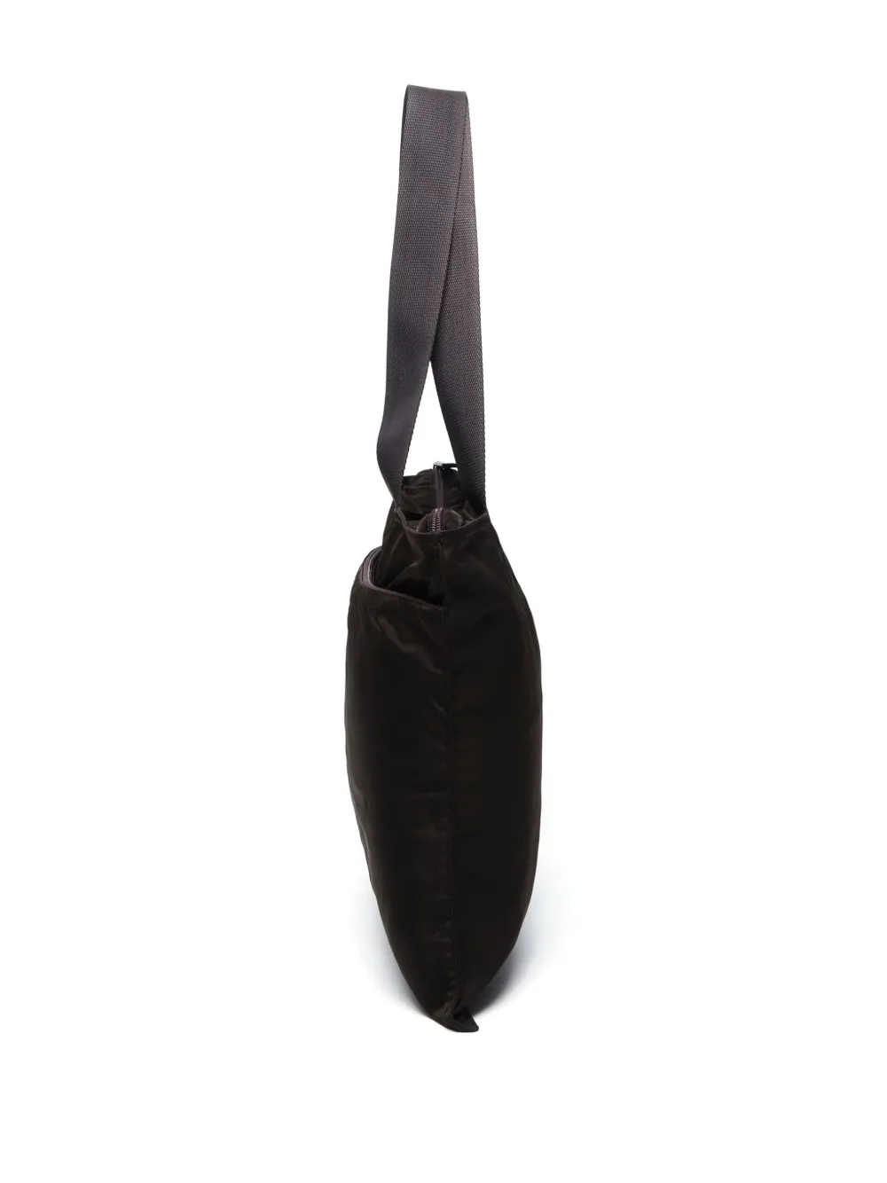 Pre-owned Prada 2000s Triangle-logo Tote Bag In Brown