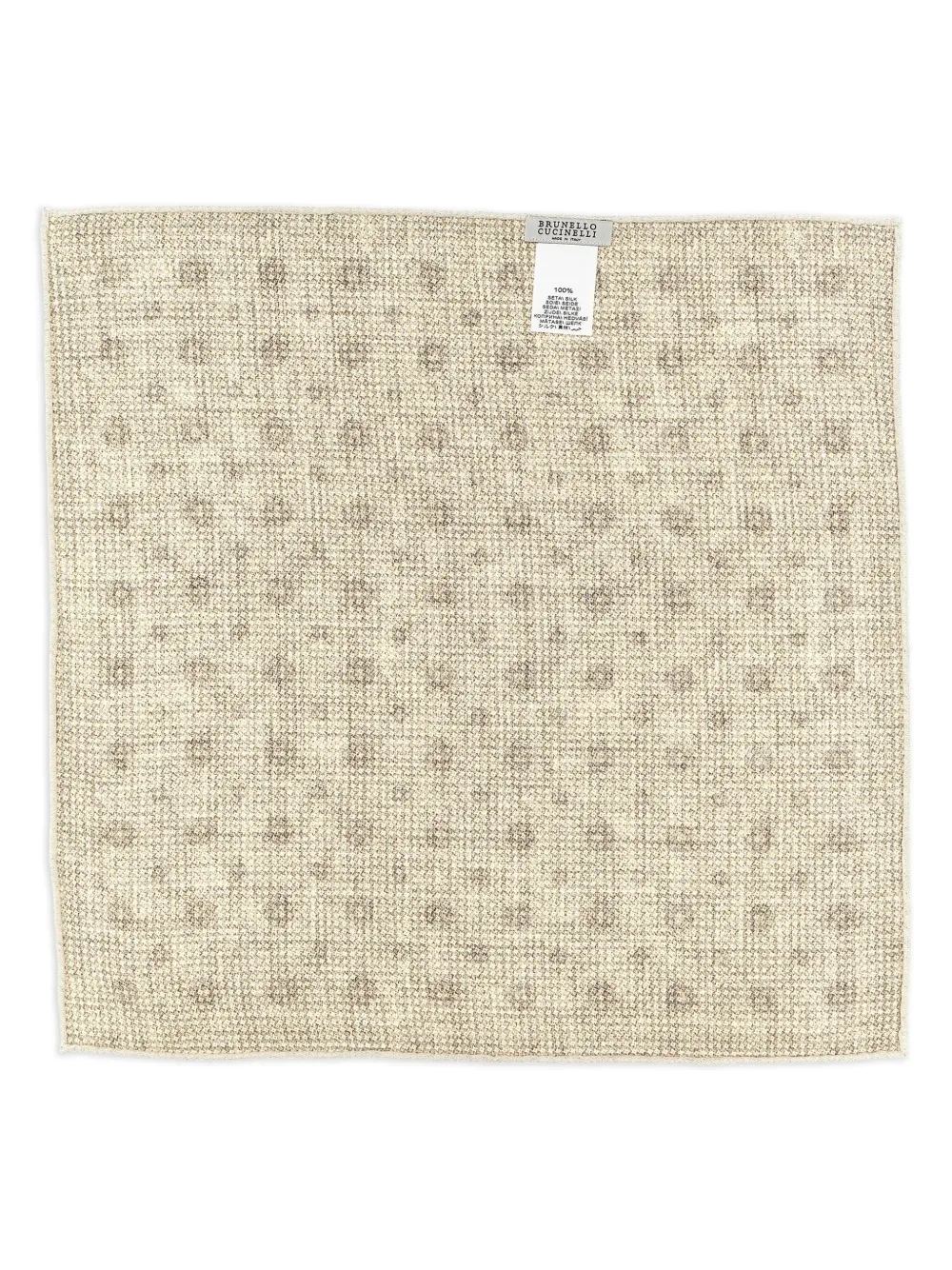 brunellocucinelli Brunello Cucinelli Pochet met geometrische print - Beige