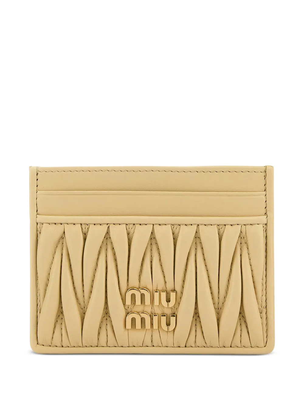 Miu Miu Klassisches Matelassé-Kartenetui | Nude | Image 1