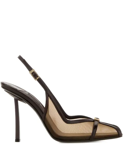 Le Silla Vittoria mesh slingback pumps