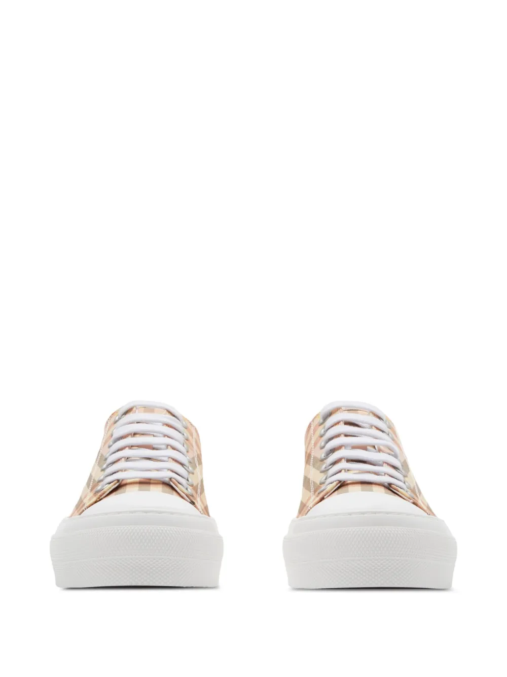 Burberry checkered sneakers - Bruin