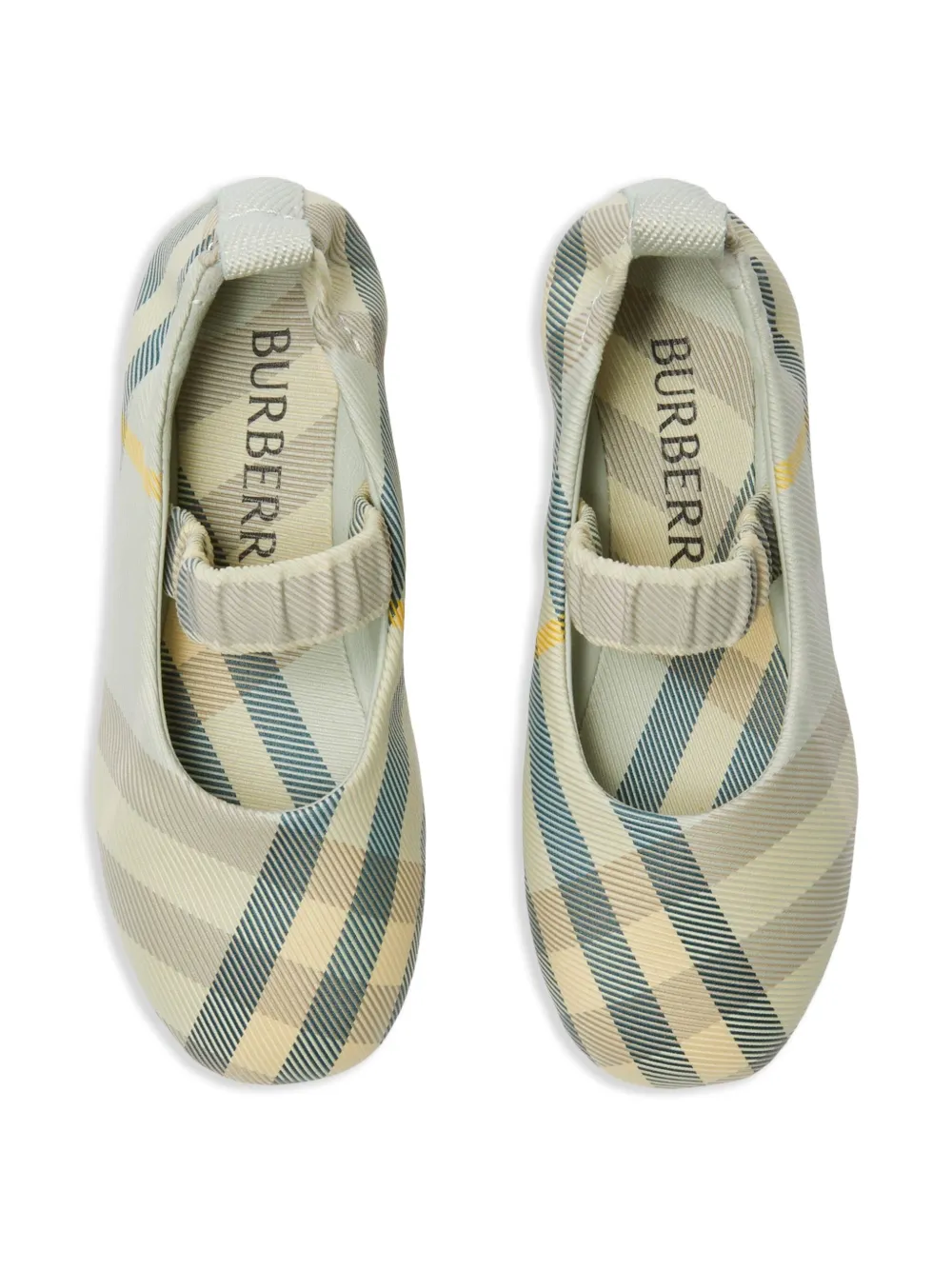 Burberry Kids Geruite ballerina's Blauw