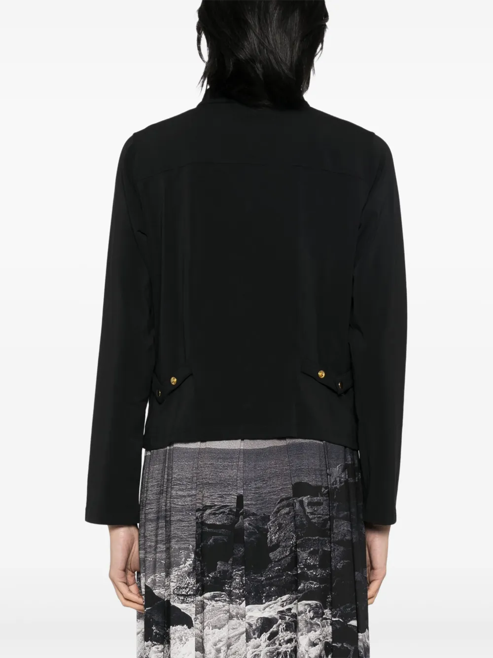 Agnès B. Snap-button Tambourin Jacket In Black