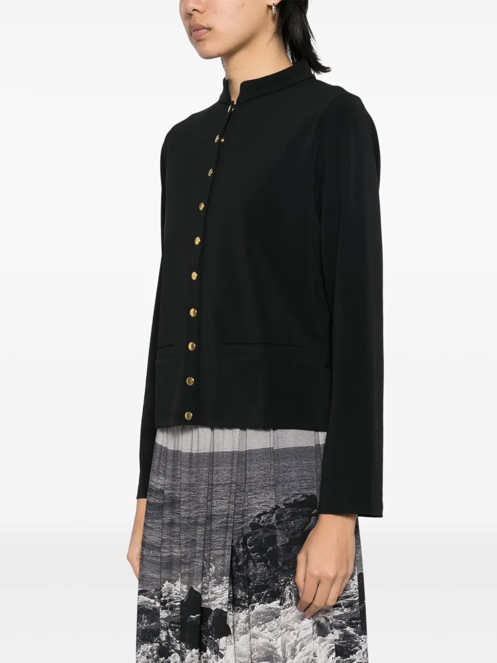 Agnès B. Snap-button Tambourin Jacket In Black