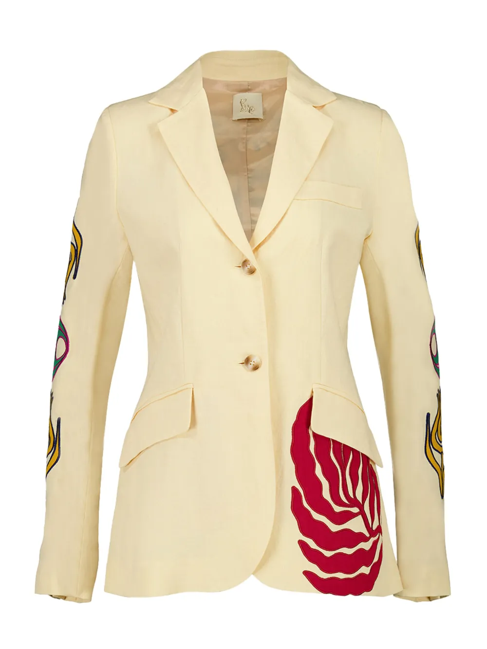 PAULA CUSTARD LINEN BLAZER
