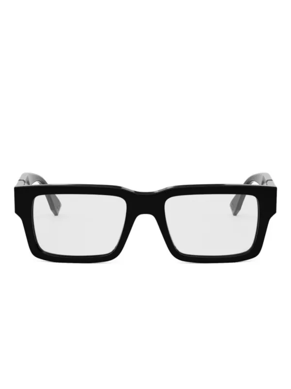 FENDI rectangle-frame Glasses Black FARFETCH AO