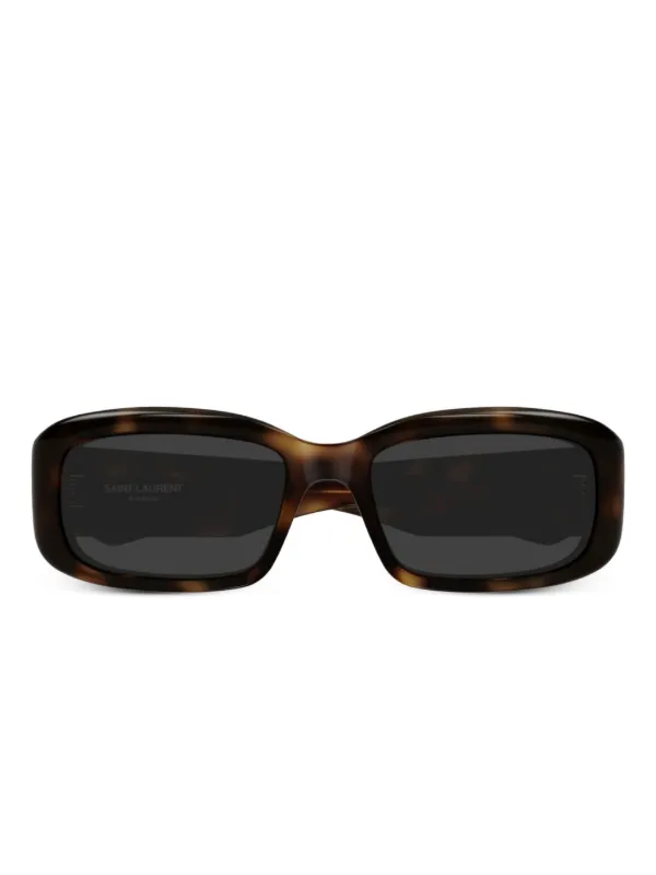 Saint Laurent Black Frame Brown Lens Sunglasses - Rectangular Style Saint Laurent YSL 55mm Acetate Rectangular Sunglasses  main image 3