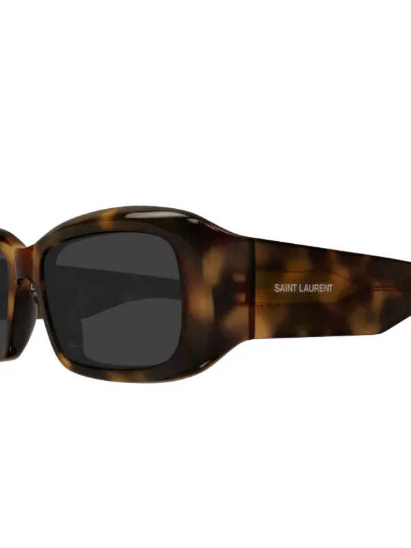 Saint Laurent Eyewear Óculos De Sol SL 809 | Marrom | FARFETCH BR