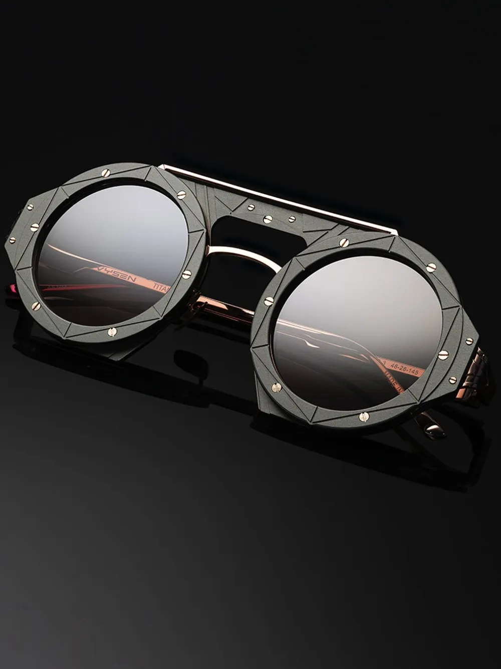 Vysen Eyewear Astra zonnebril met rond montuur Groen