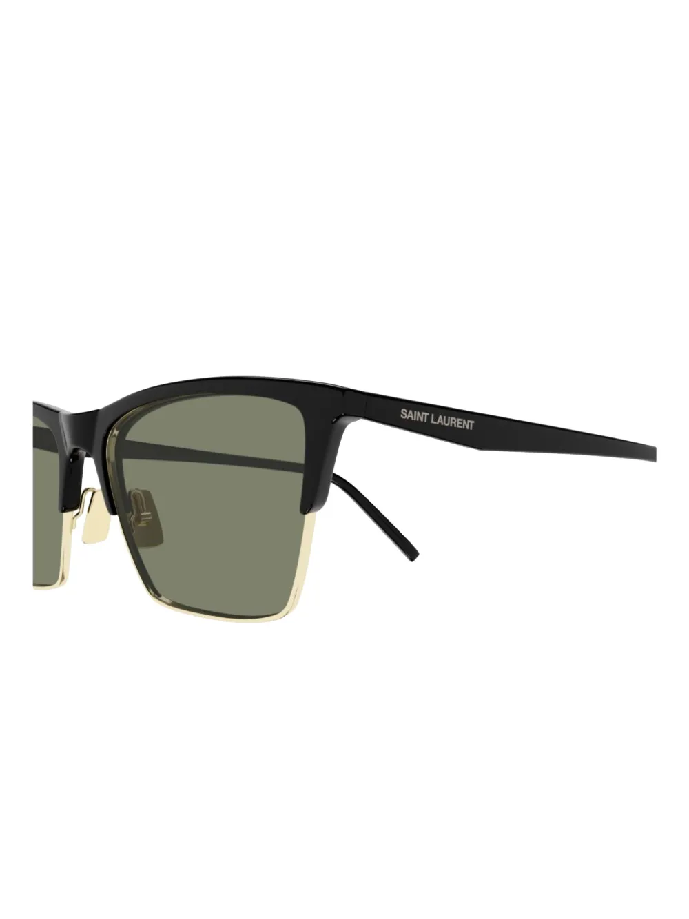 Saint Laurent Eyewear Zonnebril met vierkant montuur Zwart
