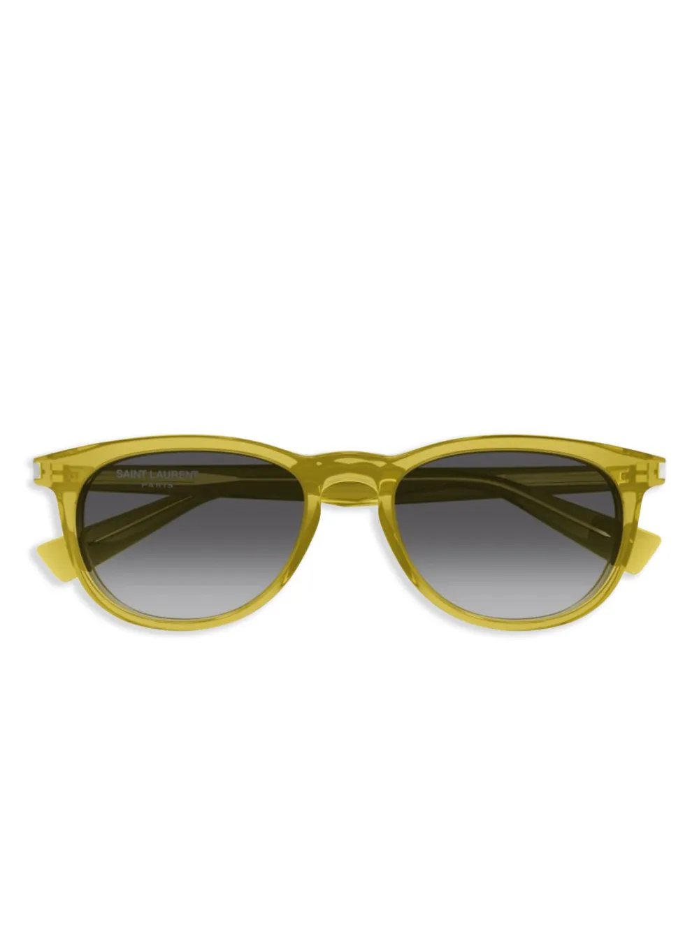 Saint Laurent Eyewear Zonnebril met ovalen montuur Geel