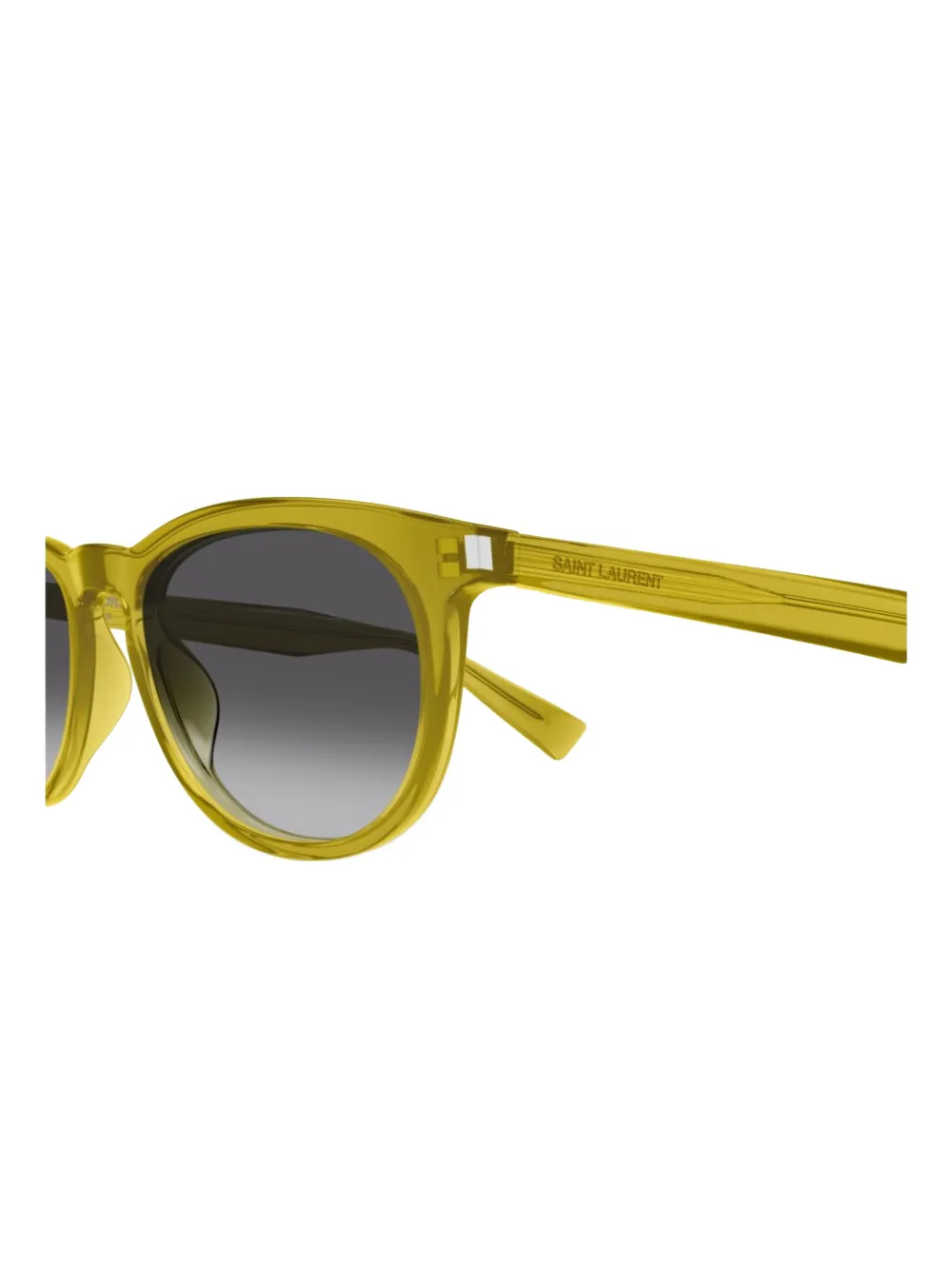Saint Laurent Eyewear Zonnebril met ovalen montuur Geel