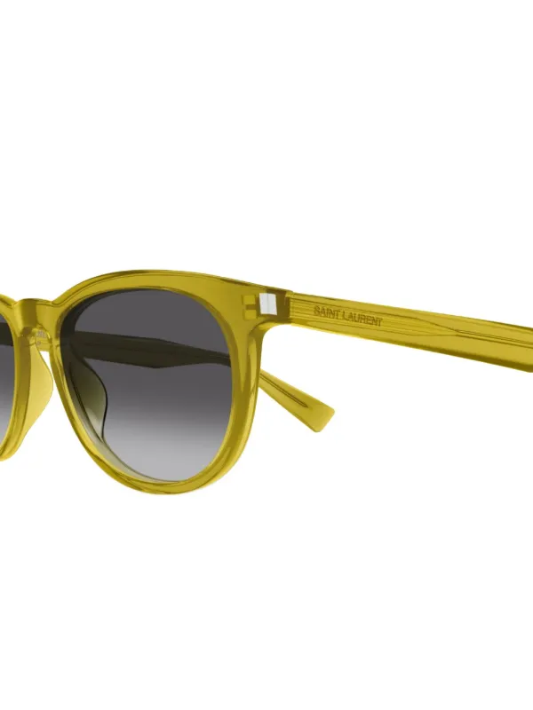 Saint Laurent Eyewear oval-frame Sunglasses | Yellow | FARFETCH RO