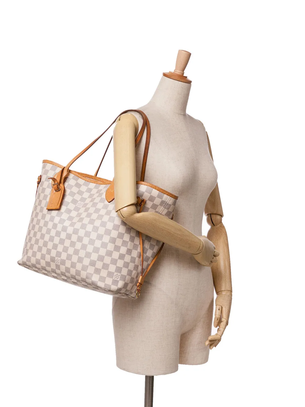 Louis Vuitton Pre-Owned Borsa tote Neverfull MM in tela Damier Azur 1990-2024 | Image 7
