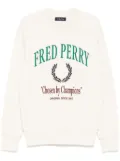 Fred Perry logo-embroidered sweatshirt - Neutrals