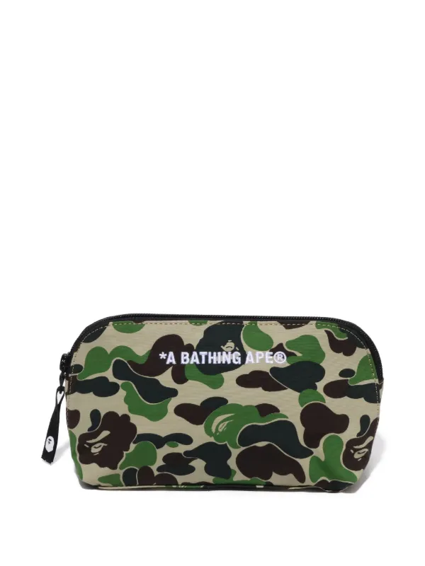 A Bathing Ape グリーンカモ柄ポーチ2個セット A BATHING APE(アベイシングエイプ) COME POACH カモ ポーチ