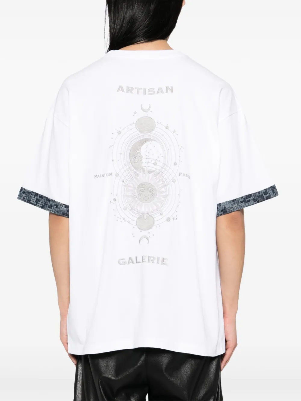 Musium Div. T-shirt met borduurwerk Wit