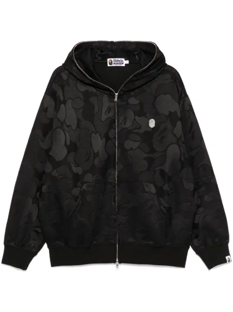 A BATHING APE® camouflage-jacquard zipped hoodie
