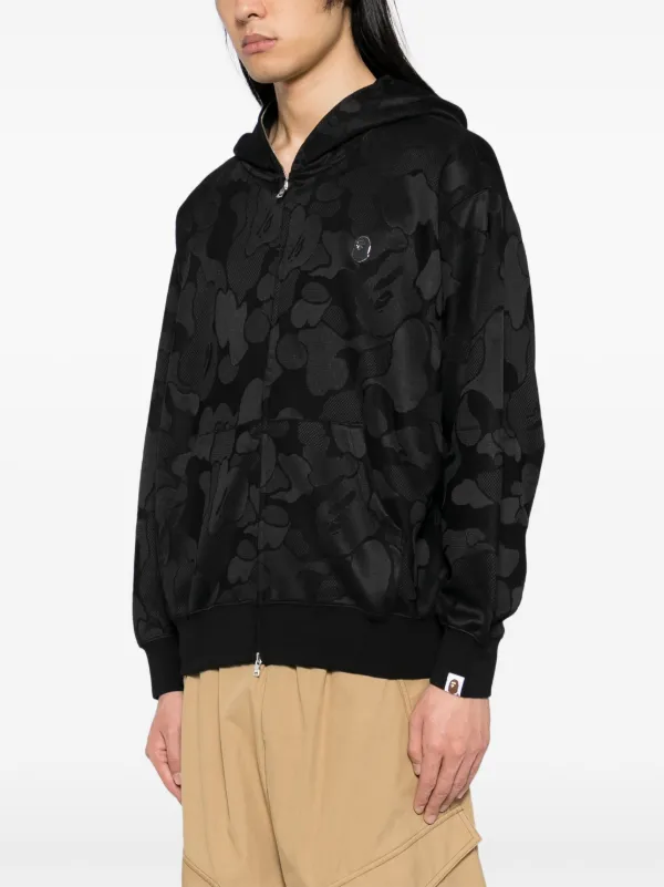 A BATHING APE® camouflage-jacquard Zipped Hoodie | Black