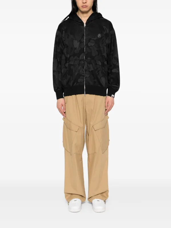 A BATHING APE® カモフラージュ ジップパーカー | ブラック | FARFETCH JP