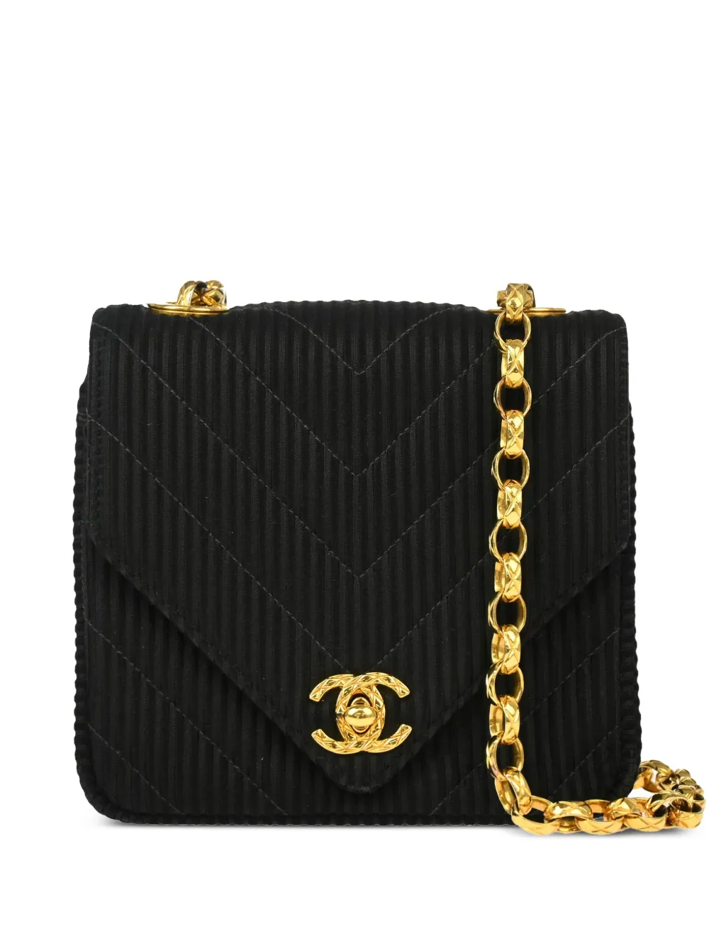 CHANEL Pre-Owned 1992 Chevron shoulder bag | Black | Image 1