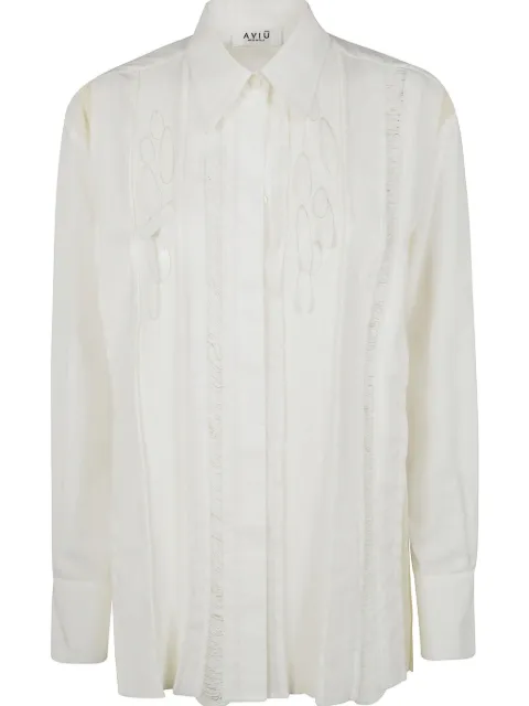 Aviù ripped-detail shirt