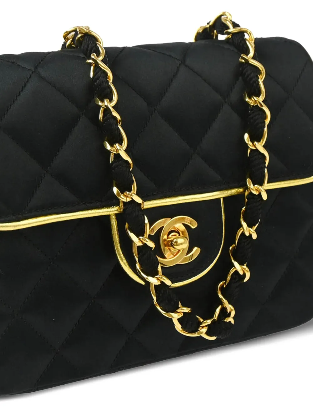 CHANEL Pre-Owned 1990 Mini Classic Square Flap Shoulder Bag