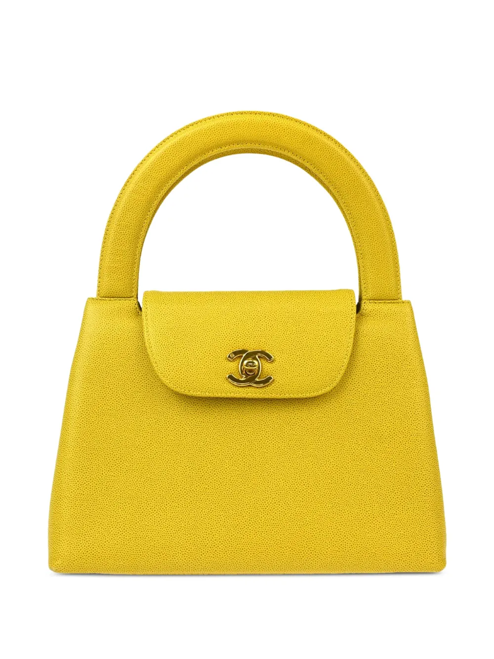 CHANEL Pre-Owned 1998 ケリー ハンドバッグ - イエロー CHANEL Pre-Owned 1998 ケリー ハンドバッグ - イエロー