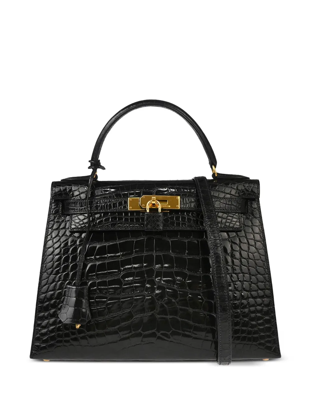 Hermès Pre-Owned 1993 ケリー 28 セリエ 2way ハンドバッグ - ブラック Hermès Pre-Owned 1993 ケリー 28 セリエ 2way ハンドバッグ - ブラック