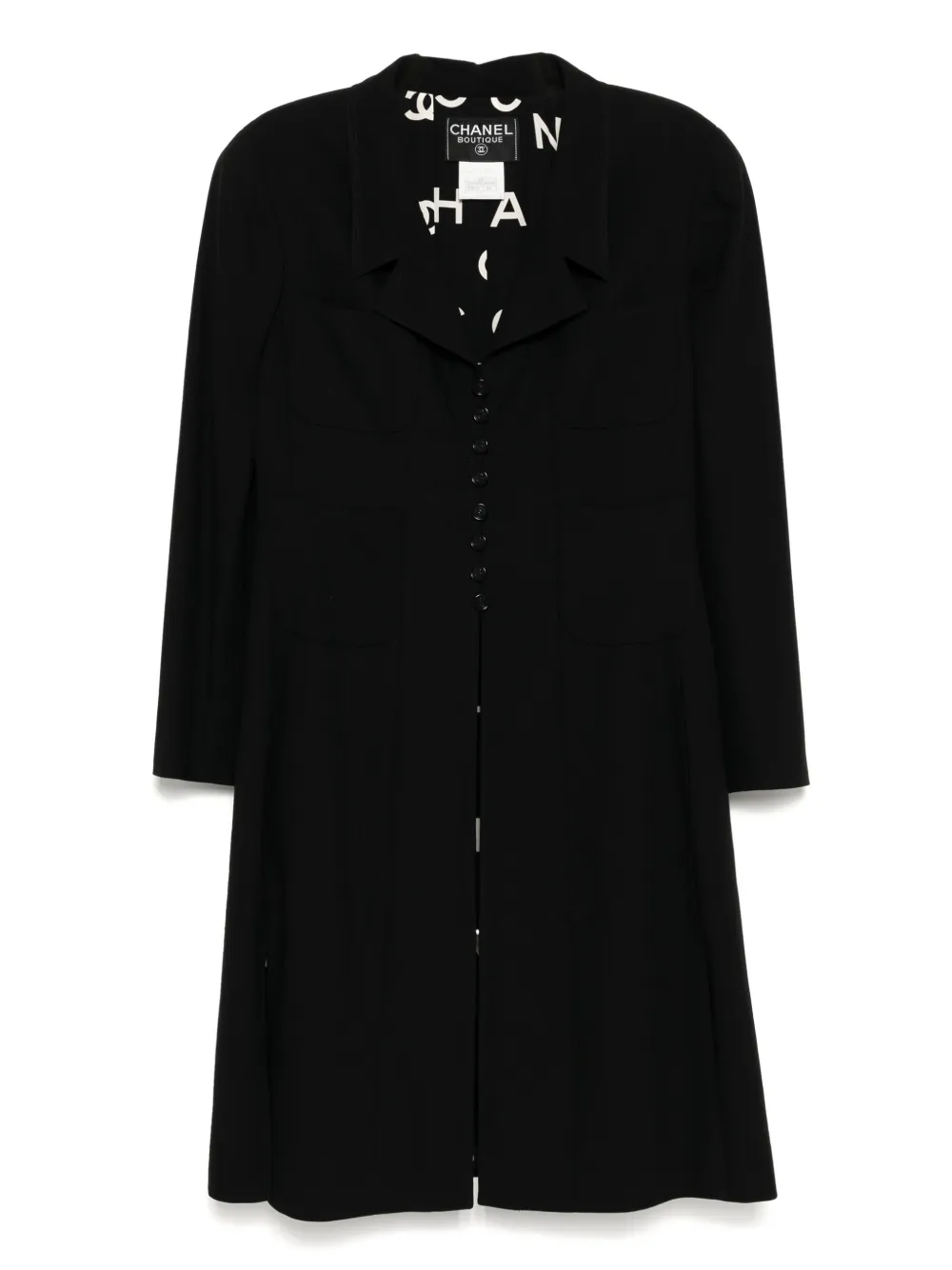 CHANEL Pre-Owned abrigo con botones 1997 | negro | Image 1