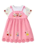 Miki House rabbit-motif dress - Pink