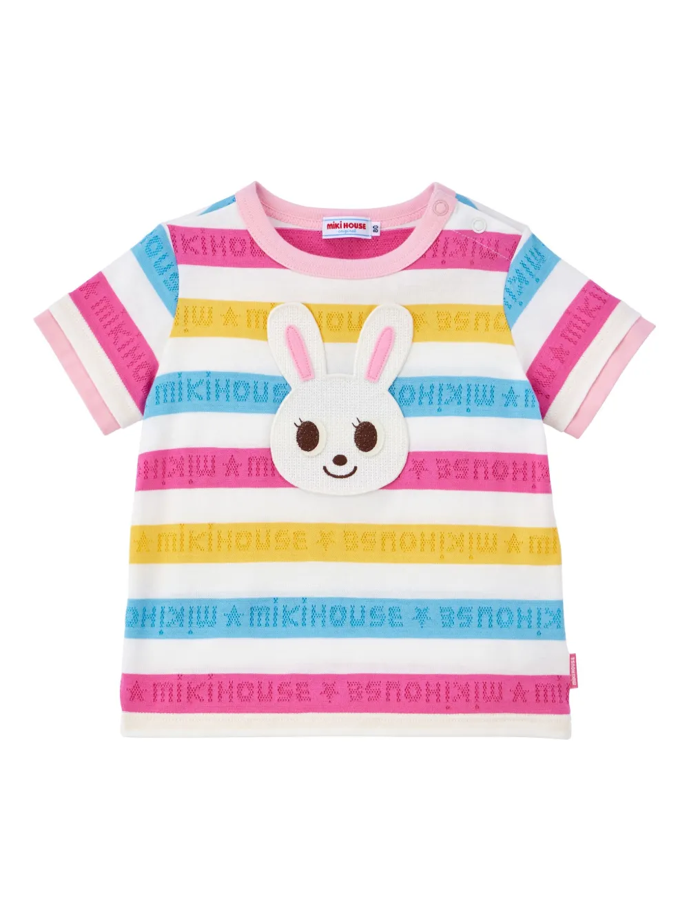 Miki House Rabbit Smile Tシャツ - ピンク Miki House Rabbit Smile Tシャツ - ピンク