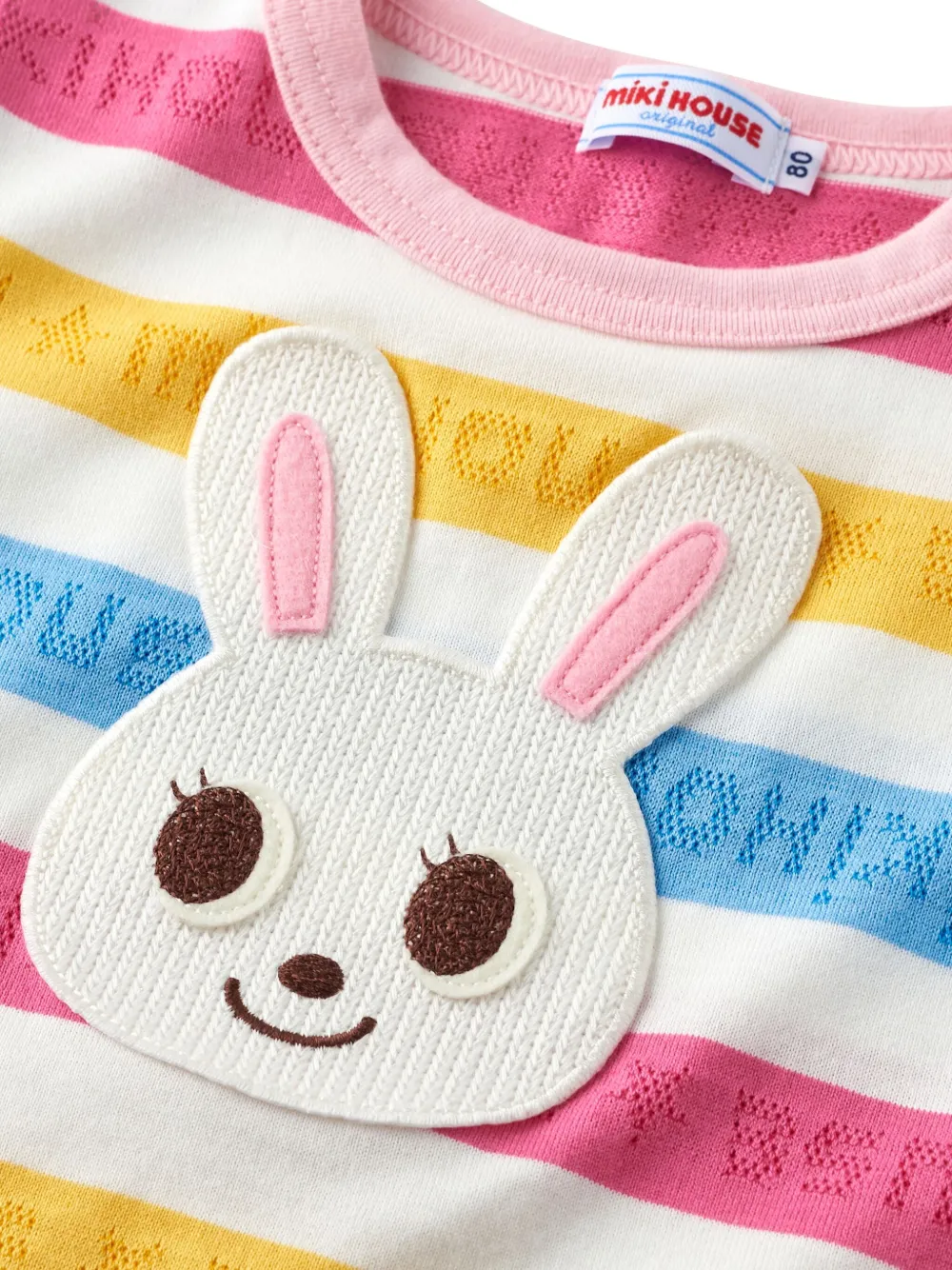 Miki House Rabbit Smile T-shirt Roze