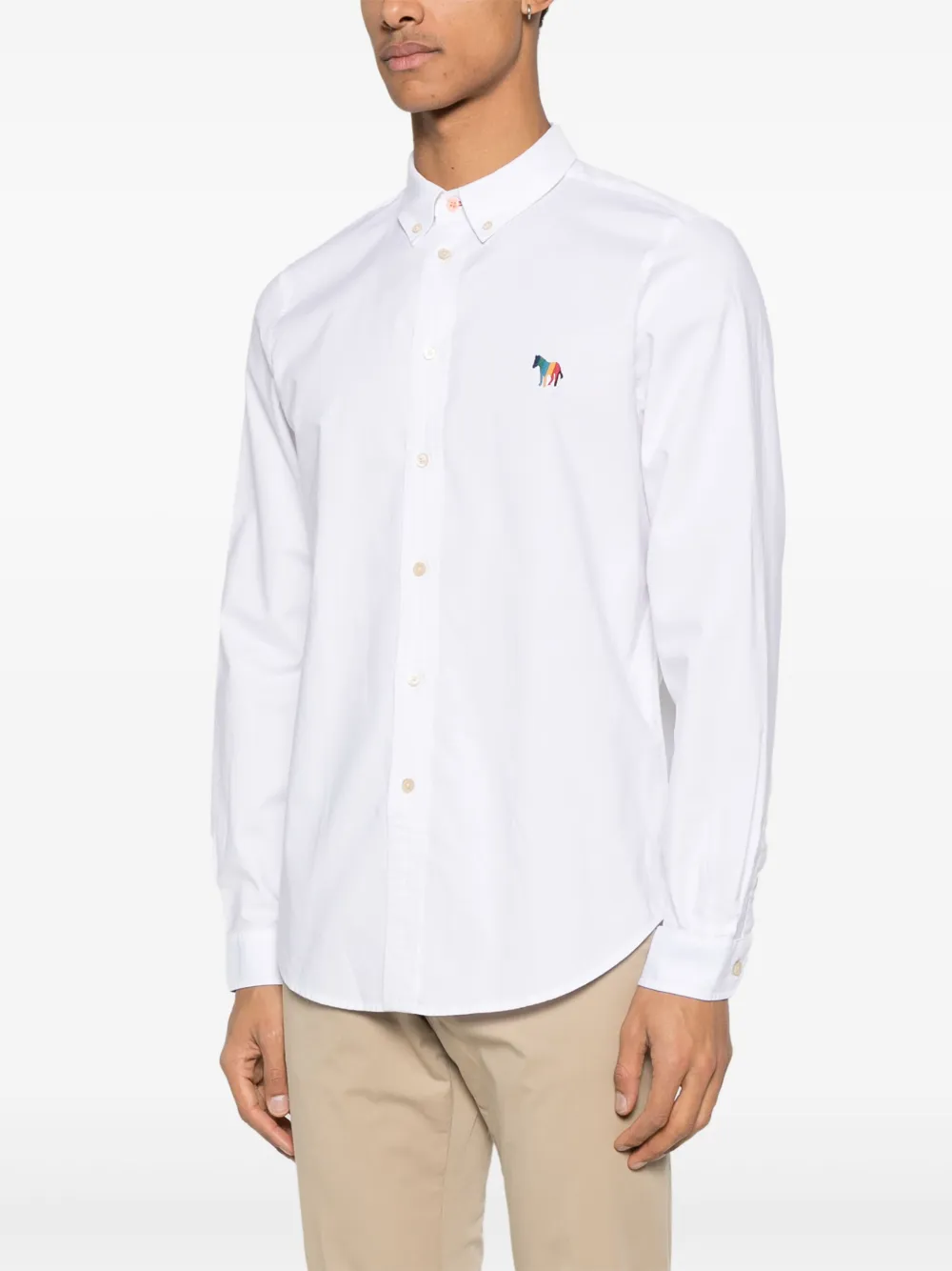 PS Paul Smith Overhemd met Zebra-logo Wit