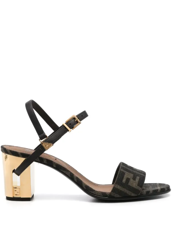 FENDI 65mm Delfina Sandals | Black | FARFETCH