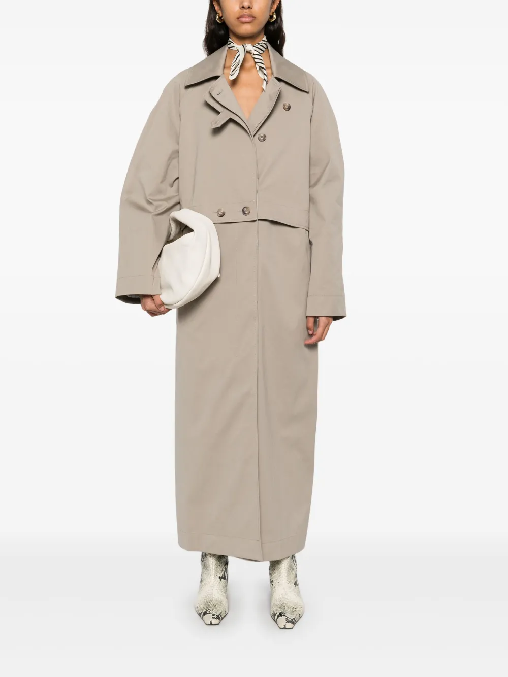 REMAIN Trenchcoat met verborgen sluiting - Beige