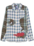 KidSuper patchwork-face shirt - Blue