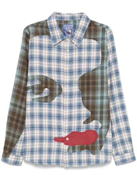 KidSuper patchwork-face shirt