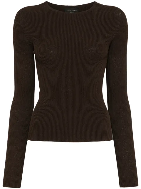 Roberto Collina fine-ribbed top