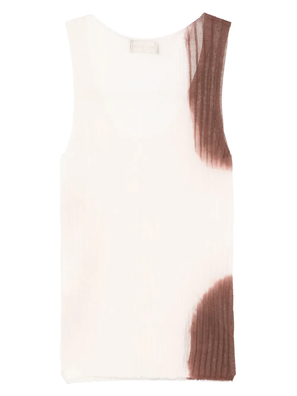 Roberto Collina Geribbelde tanktop - Beige