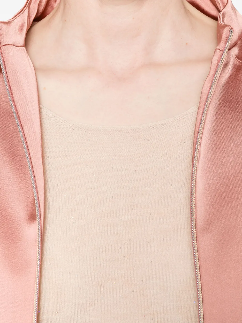 Roberto Collina Top met pailletten Beige
