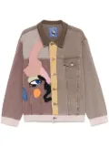 KidSuper patchwork-face jacket - Brown