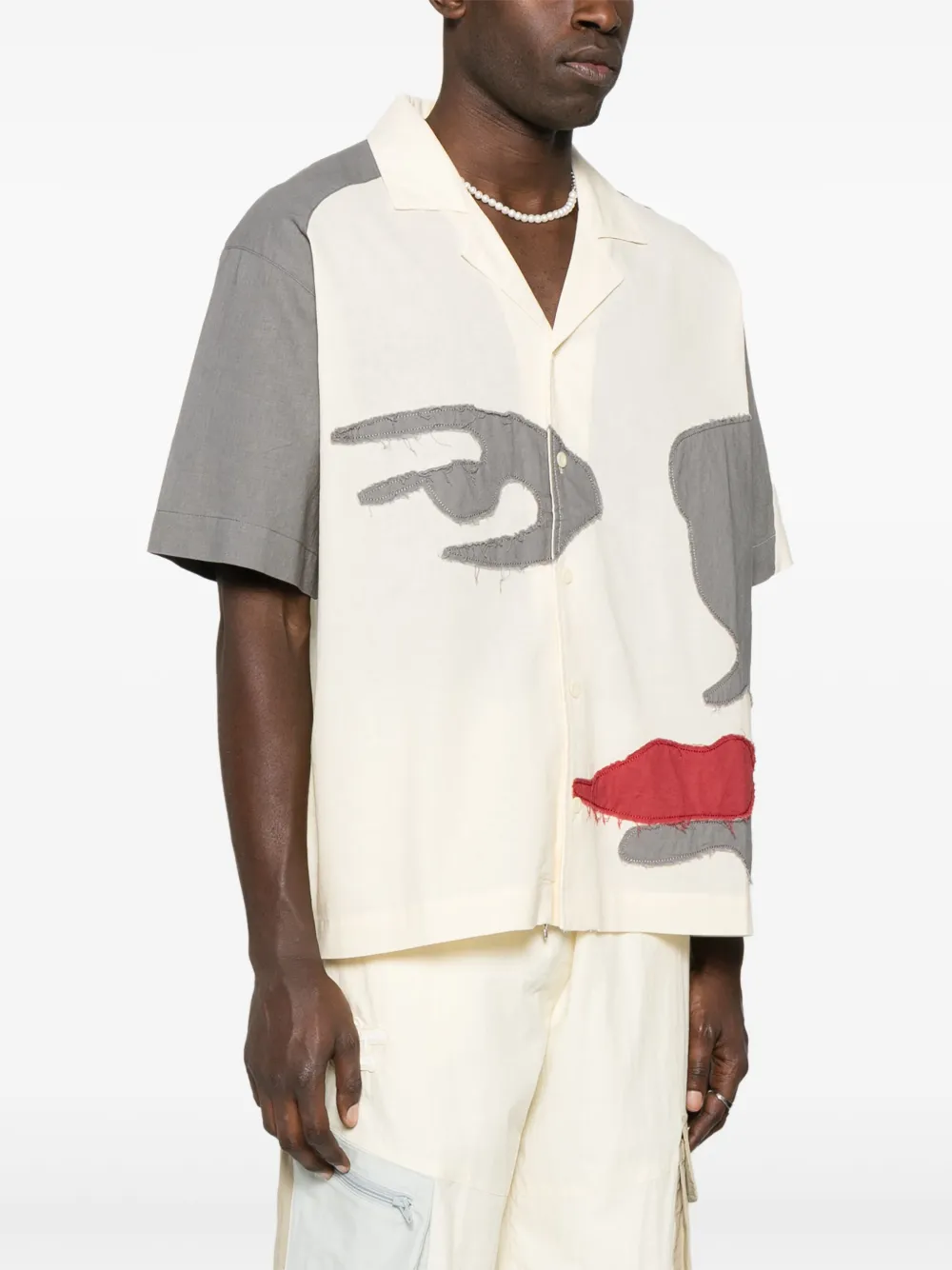 KidSuper patchwork-face shirt