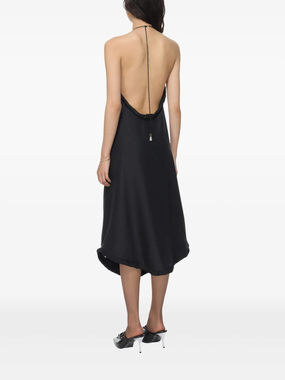 carven silk dress Low back wedding dress Carven with slit